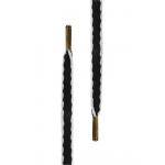 Šnúrky do topánok Tubelaces Gold Rope 130 cm - čierne-biele