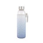 Fľaša sklenená Glasee 0,6 l Kvapky - modrá