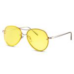 Sluneční brýle Solo Aviator Flat - zlaté