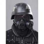 Replika vojnovej plynovej masky - čierna