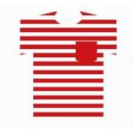 Detské námornícke tričko s vreckom Kariban - červené-biele