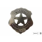 Hvězda U.S. Marshal 6 cm - stříbrná