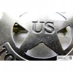 Hvězda U.S. Marshal 6 cm - stříbrná