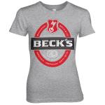 Tričko dámske Hybris Girly Tee Becks Beer - svetlo sivé