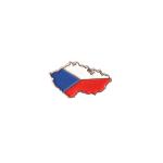 Odznak mapa a vlajka ČR - barevný