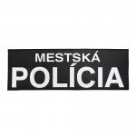 Nášivka MESTSKÁ POLICIA 30x10 cm - čierna-biela