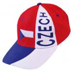 Kšiltovka Česká republika Czech s vlajkou - bílá-červená-modrá