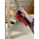 Zástavka na tyčke Slovensko 14x20 cm s prísavkou - farebná