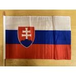 Vlajka na drevené tyči Slovensko 30x50 cm