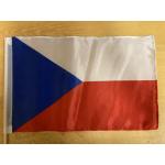 Vlajka na drevené tyči Česká republika 30x50 cm