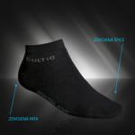 Znížené ponožky so striebrom Gultio - čierne