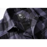 Košeľa Brandit Checkshirt Halfsleeve - šedá-čierna