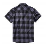 Košeľa Brandit Checkshirt Halfsleeve - sivá-čierna