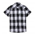 Košeľa Brandit Checkshirt Halfsleeve - čierna-biela