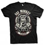 Triko Gas Monkey Garage Pistons & Flames - čierne