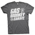 Triko Gas Monkey Garage Tire Tracks - šedé