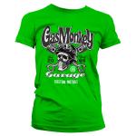 Tričko dámske Gas Monkey Garage Skull - zelené