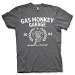 Triko Gas Monkey Garage Emblem - sivé
