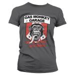 Tričko dámske Gas Monkey Garage Stripes Shield - tmavo sivé