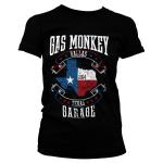 Triko dámské Gas Monkey Garage Texas Flag - černé