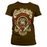 Tričko dámske Gas Monkey Garage Spark Plugs - hnedé