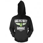 Mikina s kapucí Gas Monkey Garage Speed Wheels - černá