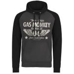 Mikina s kapucí Gas Monkey Garage 04-WINGS B - šedá-černá