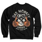 Mikina Gas Monkey Garage Skull - čierna