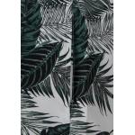 Plavky Urban Classics Pattern Palm Leaves - biele-zelené