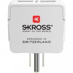 Cestovný adaptér (redukcia) Schuko do USA s USB výstupom