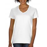 Tričko dámské Gildan Premium V výstřih - bílé