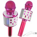 Karaoke bluetooth mikrofón WSTER WS-858 - tmavo ružový