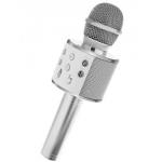 Karaoke bluetooth mikrofon WSTER WS-858 - stříbrný