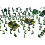 Súprava plastových vojačikov s príslušenstvom 300 dielov - farebná
