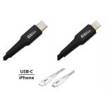 Dátový a nabíjací kábel Compass Speed USB-C / iPhone - čierny