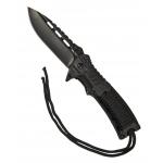 Nůž zavírací Mil-Tec One-Hand Paracord - černý (18+)