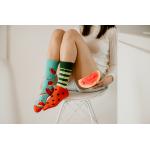 Ponožky Hesty Melón - červené-zelené
