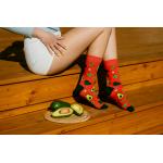 Ponožky Hesty Avocado - červené-zelené