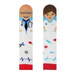 Ponožky Hesty Doktor a sestřička - bílé-červené