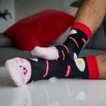 Ponožky Hesty Prasátko - černé-červené