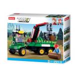 Stavebnice Sluban Town Traktor s přívěsem na klády M38-B0778