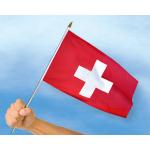 Vlajka Švýcarsko 30 x 45 cm na tyčce