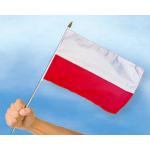 Vlajka Poľsko 30 x 45 cm na tyčke