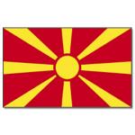 Vlajka Makedonie 30 x 45 cm na tyčce
