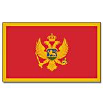 Vlajka Čierna Hora 30 x 45 cm na tyčke