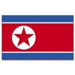 Vlajka Severní Korea 30 x 45 cm na tyčce