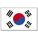 Vlajka Jižní Korea 30 x 45 cm na tyčce