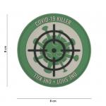 Gumová nášivka 101 Inc nápis COVID-19 Killer - olivová