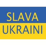Samolepka vlajka Ukrajina Slava Ukraini 10,5x14,8 cm 1 ks