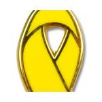 Odznak (pins) 30mm Stuha - žltá